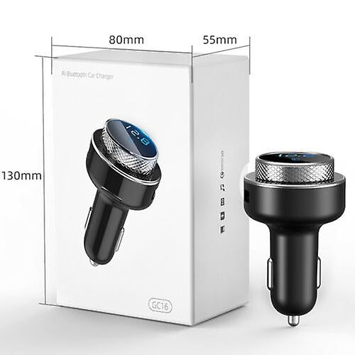 Car Adapter with Microphone Portable Handsfree Call Bluetooth FM Transmitter