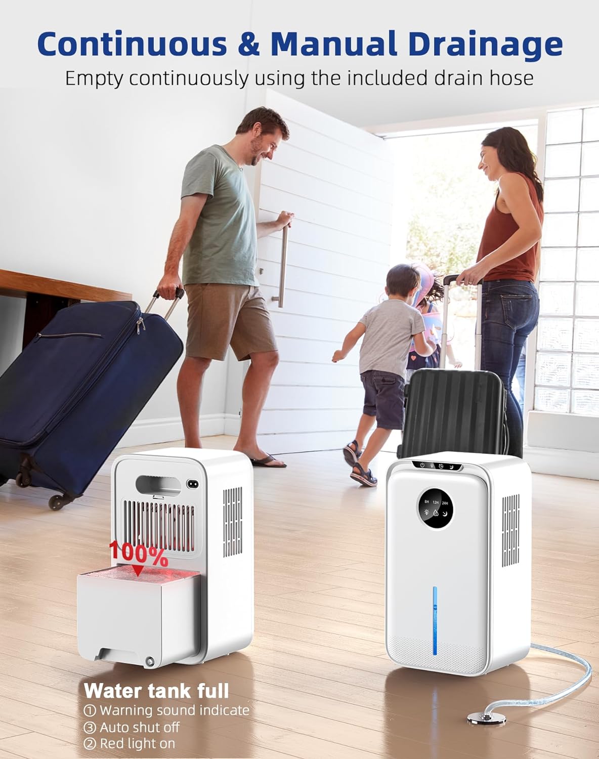 Smart Dehumidifier Portable Air Purifier Quiet Condensation Moisture Damp