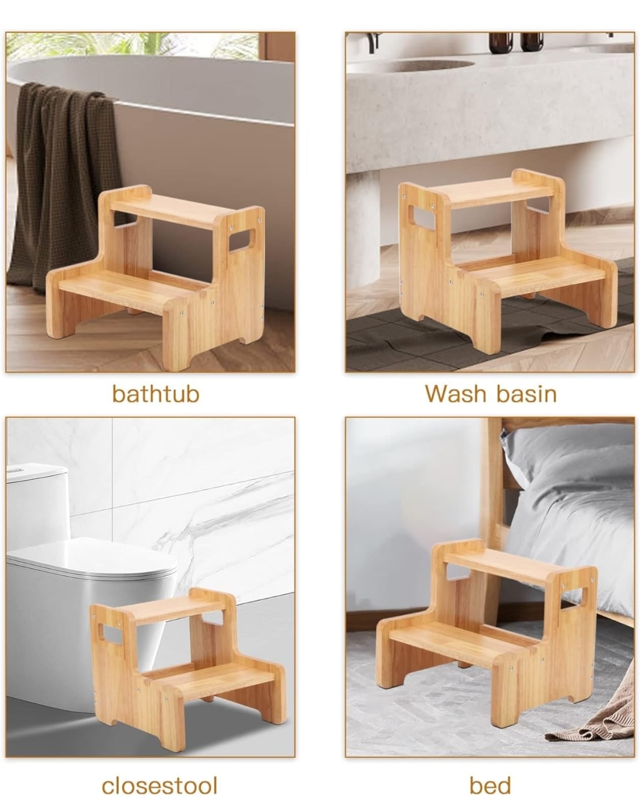 Wooden 2 step stool