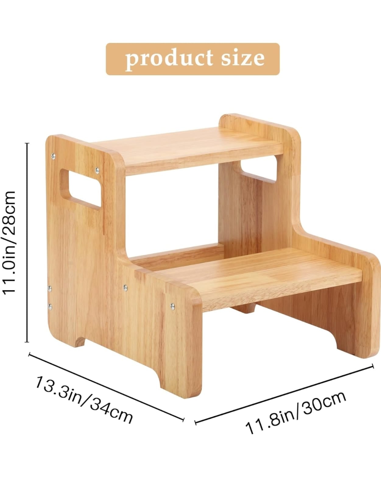 Wooden 2 step stool