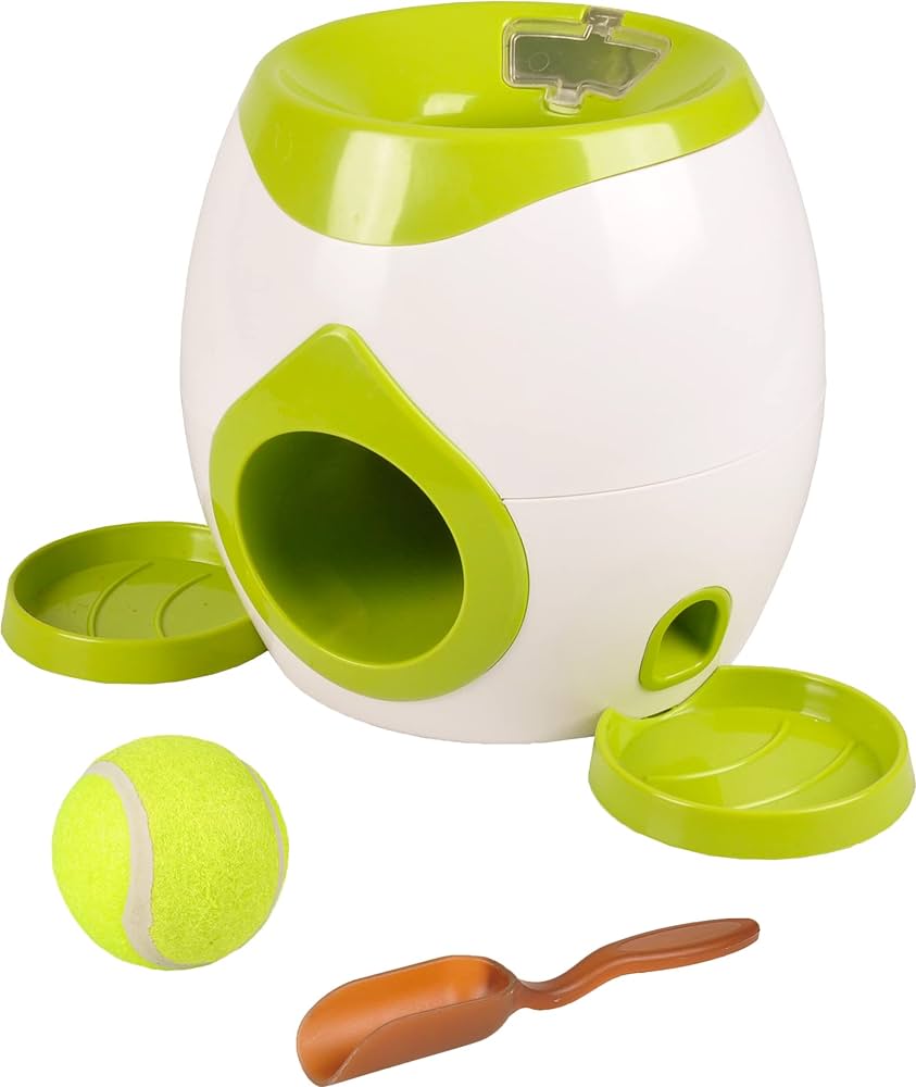 Ball launcher food dispenser